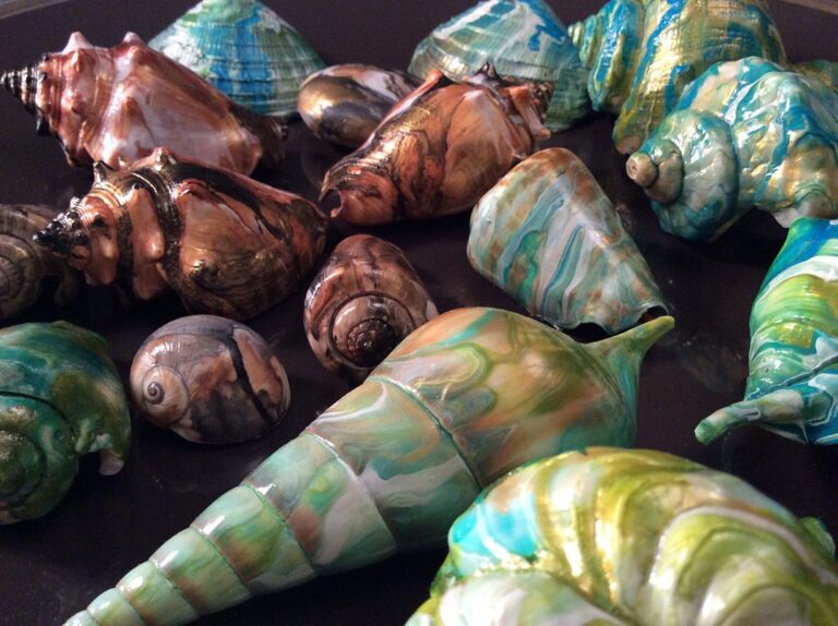 Ode To Bridgerton detail of painted seashells | by Diana Zoe Coop