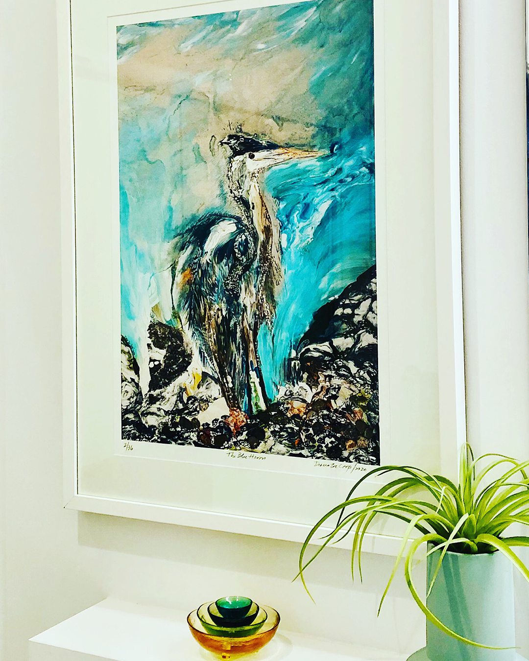 Abstract art collection by North Vancouver artist Diana Zoe Coop | Limited Edition Prints | The Blue Heron | Installed